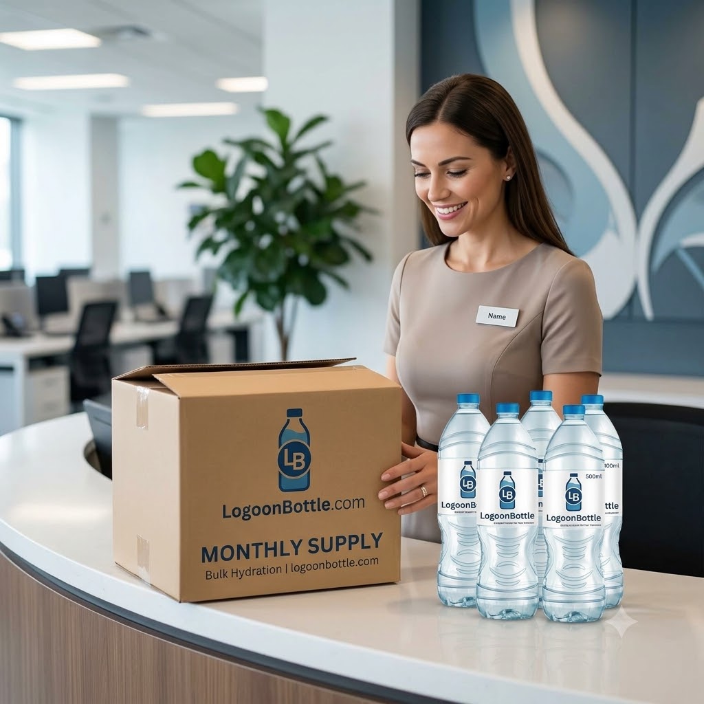logoonbottle water bottle with business logo