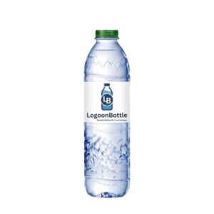 Water bottle with business logo